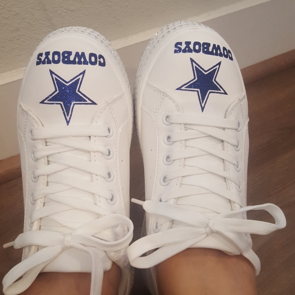 Dallas cowboys rhinestone Platform Sneakers